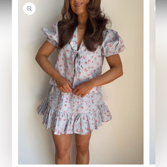 MABLE the Label Wild Rose Blouse & Skirt Set Cottagecore Darling Womens S - Picture 2 of 12